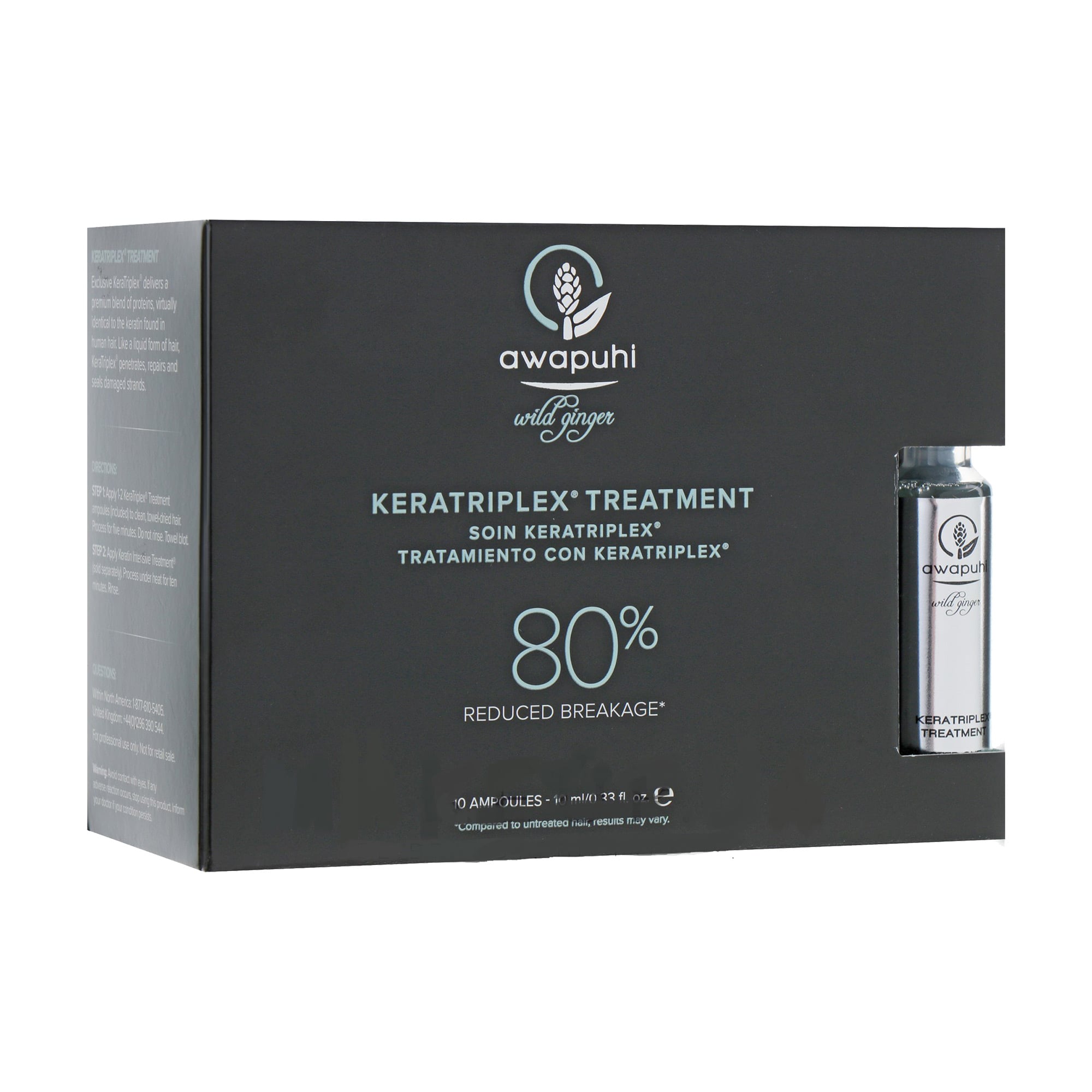 Концентрований кератиновий комплекс для волосся Paul Mitchell Awapuhi Wild Ginger Keratriplex Treatment, 10*10 мл